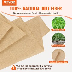 Burlap Fabric Roll 14 Inch x 150 Ft Natural Jute Material For Garden And Crafts