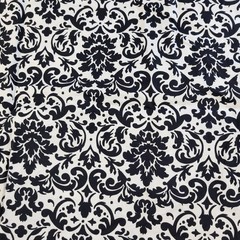 Lot 5 Fabrics Different Patterns Green Black White Scroll Brown Floral Tie Dye