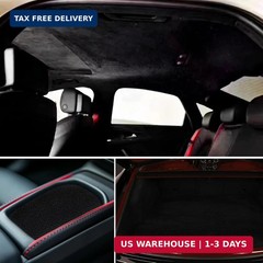 Babnecl Suede Auto Headliner Fabric 95″ L × 60″ W with Foam Backing – Tube Packa
