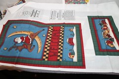 Vintage Christmas Fabric lot bundle 6.5 yrds panel Cotton Quilting Leslie Beck
