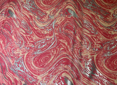 26-3-48 COTTON FABRIC-JOANN-SWIRLS-METALLIC SILVER, PINK TONES-1 1/2 YD X 42 IN