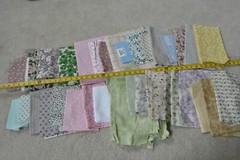 Lot, Quilt Cotton Pieces & Scraps, 3 Pounds & 4 Ounces, S18