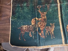 24×29 Panel Pillow Quilting Cotton Camouflage Forest Deer Bear Illusion Unique