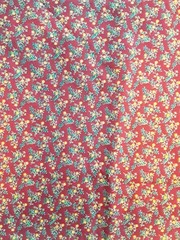 Touch of Baltimore Cotton Fabric 44×40″ Red Floral Calico for Henry Glass 8186