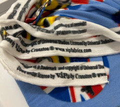Minion Stuart Guitar Graphic Print United Kingdom Union Flag Fleece Fabric 3 yds