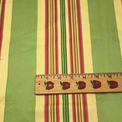Home Decor Fabric 1 Yards 54″ Green / Red / Yellow / Stripes