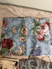 3.5 Lb Bag of Various Vintage Upholstery Chair Fabric Quilting Great Patterns