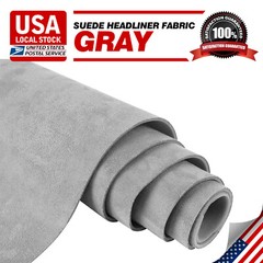 3MM Thick Suede Headliner Fabric Foam Auto Roof Repair Upholstery Material Gray