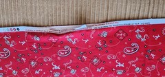 25″ Univ of Alabama BAMA on red paisley Fabric Fabrique Innov Patt# AL 027 HTF