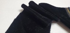 3′ Triple Plush Velvet Fabric BLACK 45″ wide Acetate/Nylon CRAFTS COSTUMES DECOR