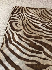 Jo-Ann Fabric 128 x 56 inches piece-56-Wide Brown & Cream Sheer Zebra Print