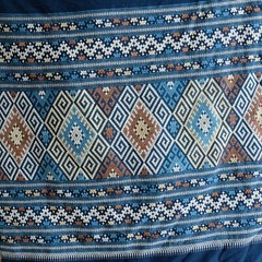 Lovely handwoven fabric ,Thai traditional fabric, Thai sarong, Tailue textile