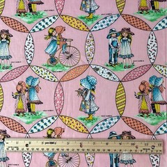 Vintage Holly Hobby Fabric 51″ x 44″ Quilt Craft Bonnet American Greetings Mane