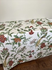 Thibaut Copa Cabana Floral & Birds Cotton Sateen White Fabric Rare Retired BTY