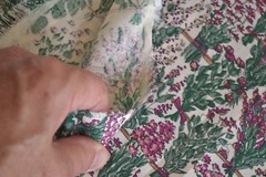 11″ Long, Lavender & Green Flower & Plant Bouquets on Cream Quilt Cotton, N204
