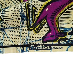 African Wax Print Fabric Running Deer Pattern By Sotiba Dakar 39L x 44W