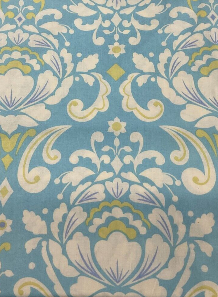 FREE SPIRIT FABRICS – TAZA #DF-104-AQUA MEDALLION BY DENA- 1 3/8 YARDS