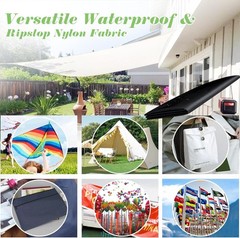 1 Yard x 58″ Waterproof Black Nylon Fabric – Durable Ripstop for All Projects