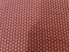 Moda Cotton Fabric “Countdown to Christmas” Red with White Snowflakes 2.0 Yards