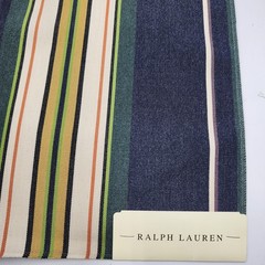 Ralph Lauren discontinued green blue red yellow tripe Fabric 26″ x 25”