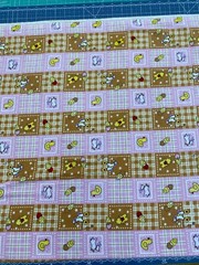 Richlin Fabrics ~100% Cotton Flannel ~ Teddy Bears on Rust ~ per half yard