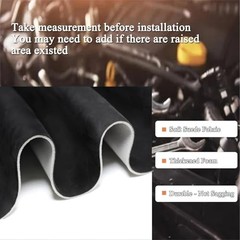 Suede Headliner Fabric with Foam Backing Suede Headliner 120″L×60″W Black
