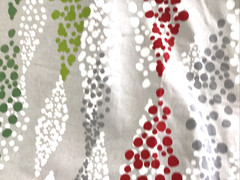Colorful Christmas Polka Dot Patterned Fabric Holiday Red Green White BTY