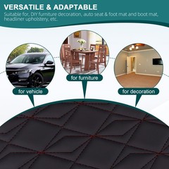 63″ Diamond Quilted Nappa Faux Leather Upholstery Fabric Foam Backed Auto DIY