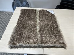 17” X 19” Upholstery Sample Bentley Brown Faux Fur, Super Soft