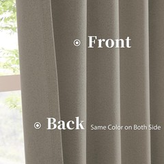 KEQIAOSUOCAI Taupe Blackout Linen Curtain Panels Back Tab, Privacy Protect Fu…