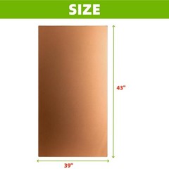 Amradield Pure Copper Faraday Fabric Cloth 39″x43″ for WiFi 39″x43″, Golden