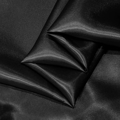 KKJIAF Black Satin Fabric, 63″ Wide Shiny Silky Fabric for Dress, Shirts, Table