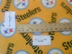 NFL Fleece Fabric- Pitt Steelers Yellow Toss (60 inches wide by 36 inches long)