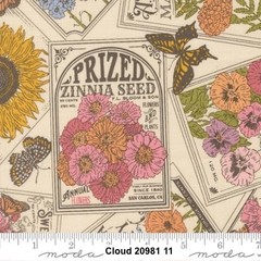 MODA My Secret Garden 100% cotton fabric by yard 36×44 20981 11 Garden Seed imag