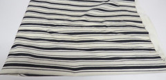 Waverly “Candy Stripe” Fabric Black & White Completely Lined 50″ W x 26″ L