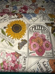 MODA My Secret Garden 100% cotton fabric by yard 36×44 20981 11 Garden Seed imag