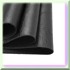 Black Leather Fabric 2 Yards Soft Grain