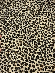 New Leopard Cheetah Animal Print Fabric Nearly 4 Yards 17” x 44”Sewing Curtains