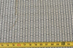 20″ Long, Vintage, Brown & Black Floral Stripes on Tan, Fabric Traditions, V05
