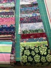 Over 50 ,5″ Fabric Strips for String Scrappy Quilt or blocks Projects