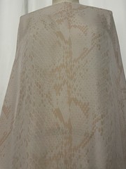 100% French Silk Georgette Python Snake Skin Blush Pink Fabric By The Yard 46″ W
