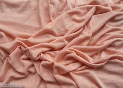 Salmon Linen Blend Jersey Knit Fabric By the Yard [Nightgown, Dress, Shirt] 6/15