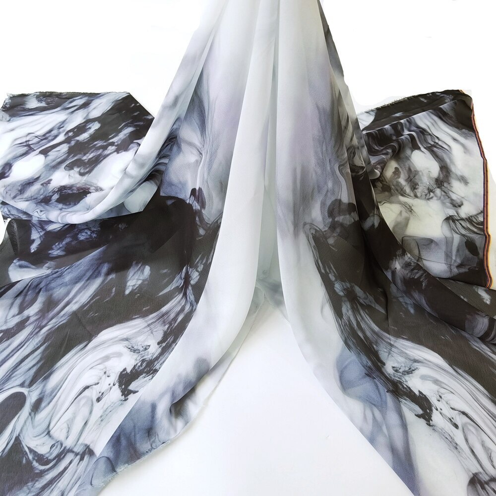 1 yard X 1.48 meter Positional Chiffon Material Painting Chiffon Fabric For Gown