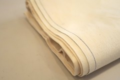 VINTAGE CREAM HEAVY THICK STARCHED COTTON FABRIC 1.82m x 1.47m