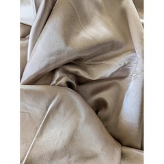 Vtg 90s Antique Satin 8 Yards 288×48 Pinky Cream Slub Texture Upholstery Curtain