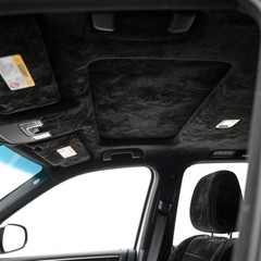 Self-Adhesive Black Microfiber Suede Look Fabric 39.37×78.74in for Car Interiors