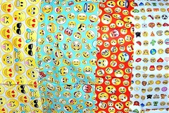 Emoji Mixed Lot of Cotton Novelty Prints Craft Sew