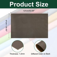 Faux Leather Fabrics, 54×36 Inch Waterproof PU Faux Leather(Dark Brown)