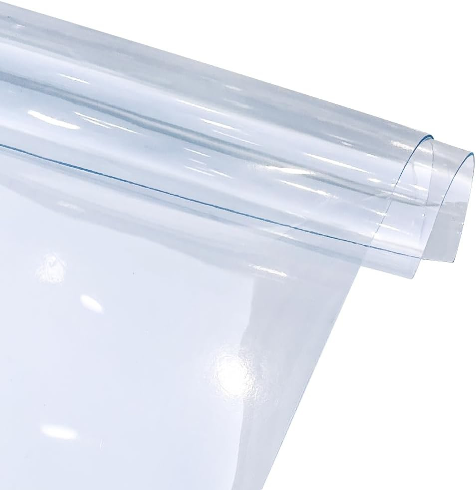 | Transparent Leather Vinyl, 30 Gauge Solid Color See-Through Waterproof Jelly F