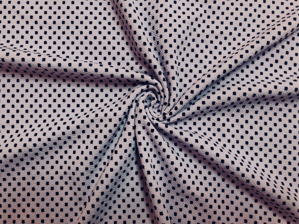 Liverpool Fabric-Lavender Black Polka Dots-LVPR228-Sold by the Yard